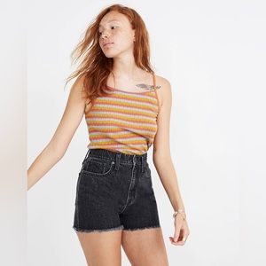 NWT Madewell The Perfect Jean Short in Black Colston Wash